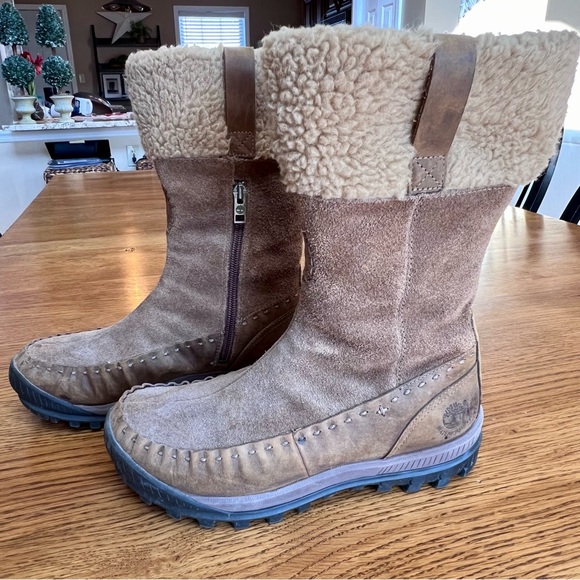 ⭐️ Timberland Earthkeepers Granby Brown Waterproof Moccasin Style Boots 6.5 M - Picture 3 of 13